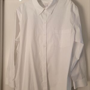 Chico's No-Iron White Blouse - EUC - Chico's Size 3 (US 14)